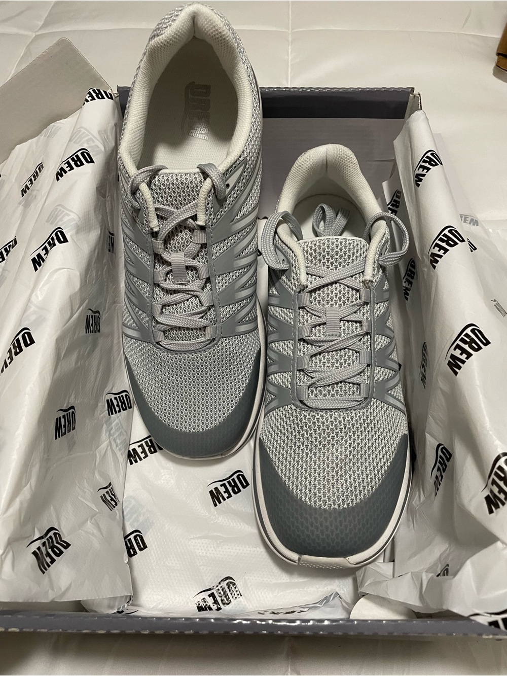 DREW Women's Light Gray Mesh Orthopedic Sneakers Size 11M NWT